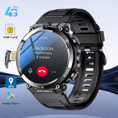 New Google Play 1.39-inch 4G Network SIM Card Smart Watch Dual Camera GPS WIFI Rugged 16GB-ROM IP67 
