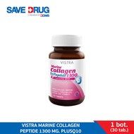 Vistra Marine Collagen TriPeptide 1300mg &amp; Coenzyme Q10 30tabs วิสทร้า มารีน คอลลาเจน ไตรเปปไทด์ 1300 มก. &amp; โคเอ็นไซม์คิวเท็น