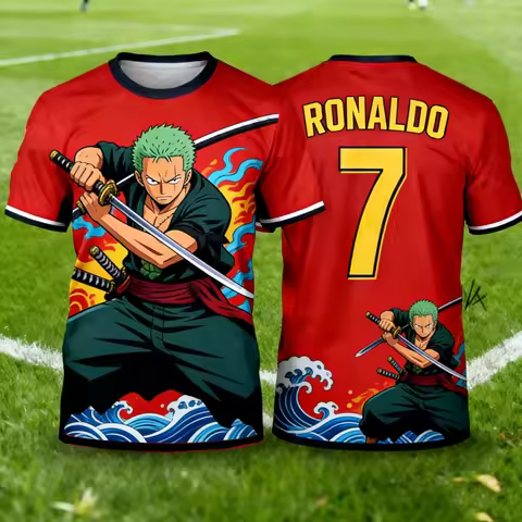 2026 New Arrival One Piece Special Edition Men's Soccer T-shirt Ronaldo # 7 Soccer Shirt T-shirt Kid