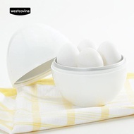 White Ball Shape Microwave 4-6 Eggs Cooker Hard Boiled Boiler Home Tool