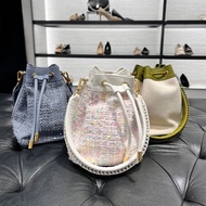 MB8 【stock available】Cnk22 new10840452-1 ladies woven shoulder bag bucket bag