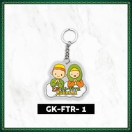 Gantungan Kunci Acrylic Idul Fitri / Ganci Akrilk Idul Fitri Lebaran Keychain Acrylic Custom Name Fu