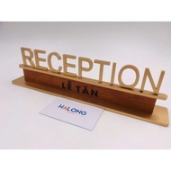 Reception signs for hotels