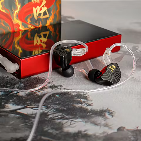 NZ02 Upgraded Dual Magnetic Circuit DD HiFi in ear Earphones with Double Aluminum Foil Cable KBEAR W