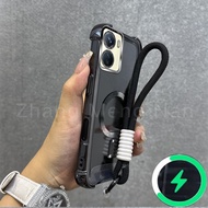 Suitable for VIVO Y16 Y56 4G phone case magnetic charging phone case four corner anti drop transpare