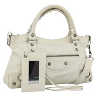 BALENCIAGA The First 手提包 皮革 2way 白色 103208 正品 YKZ859SAM