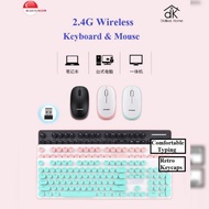 🔥Ready Stock🔥Birthday gift /Wireless Keyboard and Mouse Set N520 N620 office home fashion Retro 无线键盘