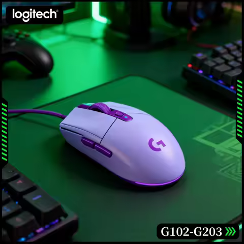 Logitech G102 Prodigy Gaming Mouse, High-Speed Response, RGB Lighting, 6 Programmable Buttons For PC