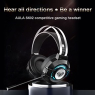 Aula S602 Earphones Head Mounted Wired Headphones Gaming Headhones High Dual USB Interface Headsets 