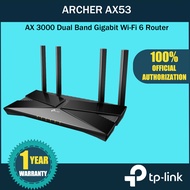 【READY STOCK】TP-Link Next-Gen Wi-Fi 6 AX3000 Mbps Gigabit Dual Band Wireless Router, OneMesh™ Supported, Dual-Core CPU, TP-Link HomeShield, Ideal for Gaming Xbox/PS4/Steam, Compatible with Alexa (Archer AX53)