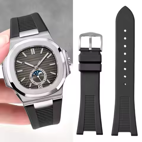 25*12mm fluororubber Strap for Citizen AW0130-85X/A/Z Patek Philippe Nautilus Watchband soft Bracele