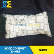 (100 pcs) 20 mm PVC Hard Socket 20 mm Conduit Socket/ 20 mm Electrical Pipe Socket/ 20 mm Conduit So