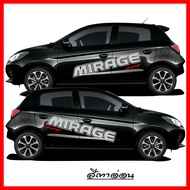 สติ๊กเกอร์ลายโคลน MITSUBISHI MIRAGE มิตซูบิชิมิราจ สติ๊กเกอร์ติดรถ ชุดแต่งมิตซูบิชิ มิราจ sticker(สอ