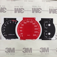 Sticker Panel Meter Wira Se Black & Red Original Design
