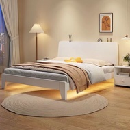 【Free Shipping】Solid Wooden Bed Frame Single/Super Single/Queen/King Size Bedframe With Mattress Wooden Bedframe