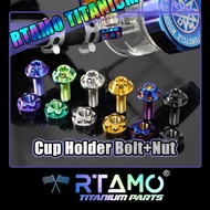 RTAMO Titanium Gr5 Universal Oil Cup Bracket Bolt & Nut Fit For Brembo RCB Adelin AEM TWM 7NB Galesp
