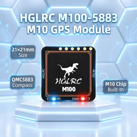 HGLRC M100-5883 Drone GPS Compass Module M10 10Hz 115200bps 72CH Ceramic Antenna for FPV RC Quadcopt