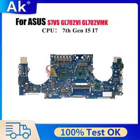 GL702VI Laptop Motherboard For ASUS ROG Strix GL702VI S7VI GL702V Mainboard With I5 I7 CPU GTX1080-V