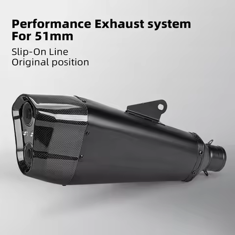 51mm Universal Motorcycle Exhaust Escape Pipe 100cc-1000cc Scooter For fz6 pcx125R1 R3 R6 Tmax560, T