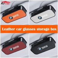 BMW Car Sunshade Glasses Box Sunglasses Leather Storage Box Car Interior Accessories for 1 2 3 4 5 6