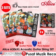 Alice A306XL Acoustic Guitar String Set Extra Light 1047 Tali Gitar Akustik Kapok 1 SET 6 TALI