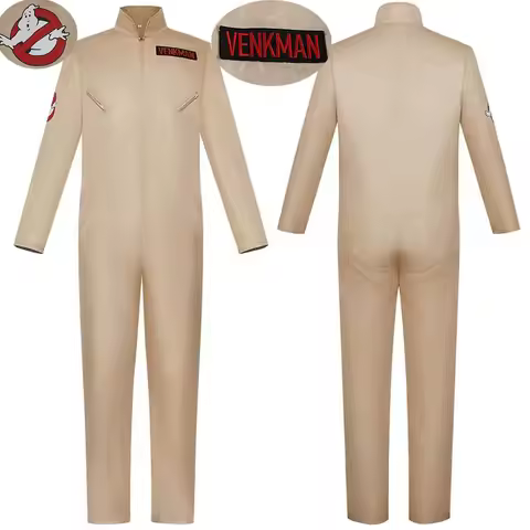 Ghost Buster Cosplay Costume for Adult Classic Venkman Gary Grooberson Ghost Hunt Jumpsuit Halloween