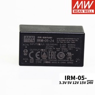 MEAN WELL IRM-05 PCB Type 5W Single Output switching power supply built in EMI 3.3V 5V 12V 15V 24V sealed plastic shell
