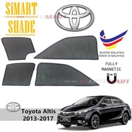 Simart Magnetic Sunshade Toyota Altis Corolla 11th 2014 4pcs
