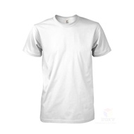 WHITE PLAIN T SHIRT BAJU T SHIRT KOSONG TSHIRT KOSONG LENGAN PENDEK LELAKI COTTON ROUND NECK T SHIRT
