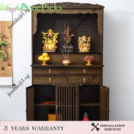 Buddha Altar Standing Cabinet Buddha Offering Table Altar Deity Offering Table Buddha Shrine With Do