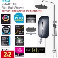 Alpha Smart-18i Instant Water Heater Come With DC Pump &amp; Rain Shower / Shower Water Heater