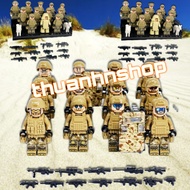 Lego Mini Figures Military swat Army Assembled Toy