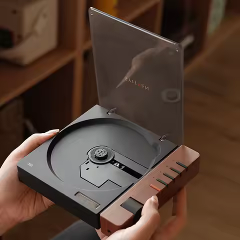 SYITREN R300 CD Player Portable Bluetooth 5.3 LED Screen Audiophile Retro Independent Player for CD/