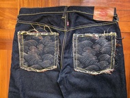 赤猿 RMC Martin Ksohoh Lot 1002海嘯波浪刺繡牛仔褲 Size 34