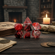 7DND,,,RPG。  Set 7 Dadu DND Gaya Polihedron Kristal untuk RPG Permainan Peranan