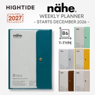 Hightide 2027 nahe T-type B6 Weekly Vertical Planner nähe (Start December 2026),PENCO