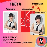 (Isi 9 Pcs) Photocard Polaroid Stiker Jkt48 Freya Jessi Jeane Indah