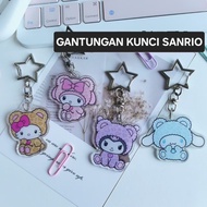 GANTUNGAN IP-302 Acrylic Keychain Meloddy Kuromi Moroll Leopard