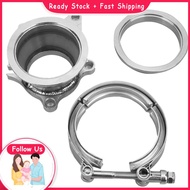 Henye 5  Downpipe Flange to 3in V Band Conversion Adaptor Set for T3 / T4 Turbos Stainless Steel V-Band Clamp New Arrival