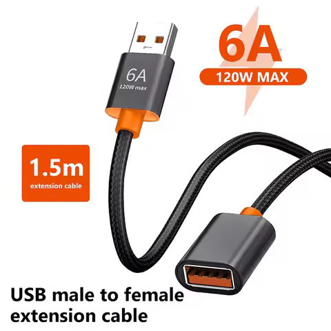 USB 3.0 2.0 Extension Cable Male to Female 6A High Speed Data Transfer for PC Laptop TV Xbox One SSD