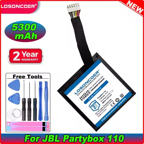 LOSONCOER 5300mAh For JBL PartyBox 110 JBLPARTYBOX110AM Speaker Battery (No fit PartyBox 100)