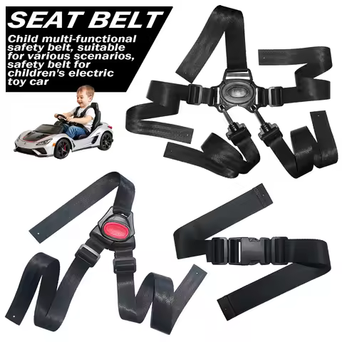 Adjustable Multi-Point Safety Harness Kids Electric Ride On Car(2/3/5 Point),Durable Construction - 