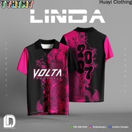 【FREE CUSTOM】T shirt Unisex-Fresh Design Futsal Football Baju Jersey Custom Name Retro neck short sl