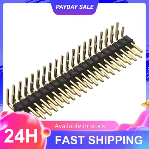 4 PCS 40Pin Double Row Straight Connector Double Row Stright Male Headers Pins Pin Header Connector 