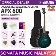 Yamaha APX600 Thin-line Cutaway Acoustic-Electric Guitar - Oriental Blue Burst Color ( APX 600 )
