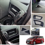 Alphard vellfire 2015-2023 agh30/anh30 carbon fiber air conditioner panel cover accessories /dashboard air outlet frame