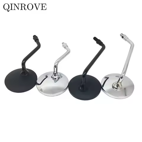 Motorcycle Rearview Mirrors Retro ABS 7/8'' Handlebar 8/10MM Round Mirror Universal For Vespa 50 125