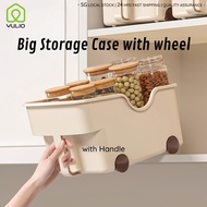 [SG] Storage Box with Wheels Pull Out Sundries Storage Case Organizer Box 13.5L Kitchen Storage Box 