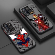 Creative Spider-Man Ironman Avengers Matte Phone Case For VIVO V25 E V23 E V21 E V20 V19 V17 V15 V11 I V5 S15 S10E  S12 Y73 Y70 S7 S1 Z3 I X9 T1 Plus Pro IQOO 7 5 Z1X NEO 5 3 5G