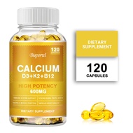 120 Capsules Vitamin D3 K2+B12 Calcium Complex for Strong Bones,Immune Health